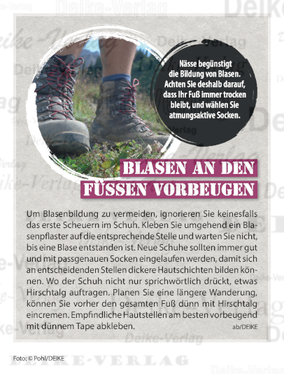 Blasen an den Füßen vorbeugen