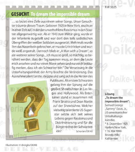 Sammy Davis Jr. - Personenrätsel KW 5025