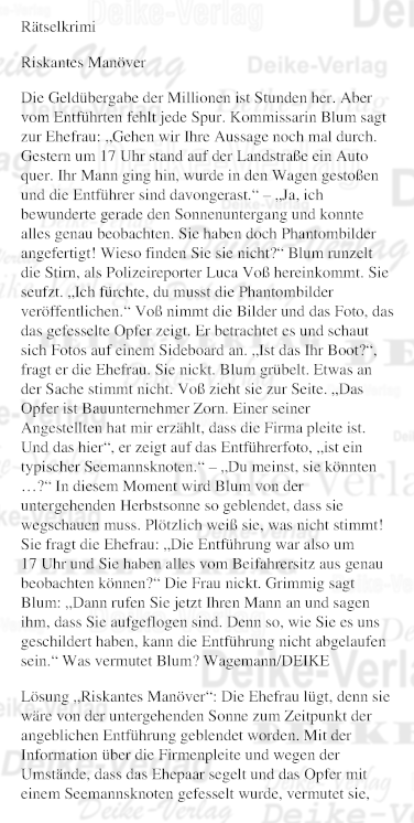 Riskantes Manöver (Liz Blum)