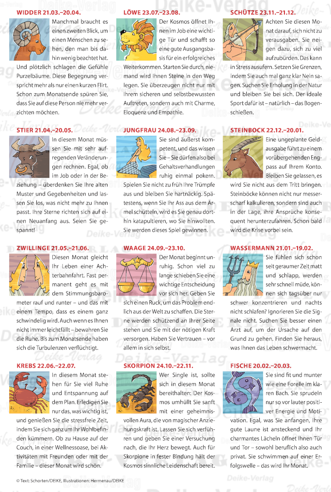 Monatshoroskop Oktober 2025