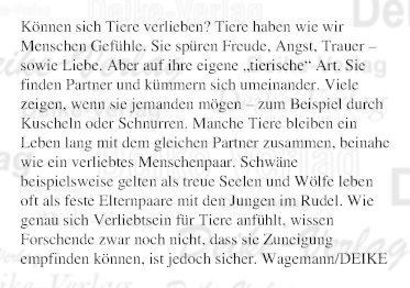 Können sich Tiere verlieben?