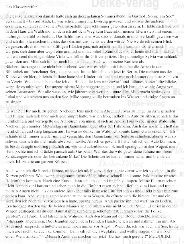 Das Klassentreffen - Mini-Krimi 201906