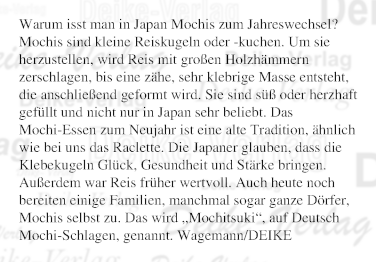 Warum ist man in Japan Mochis zum Jahreswechsel?