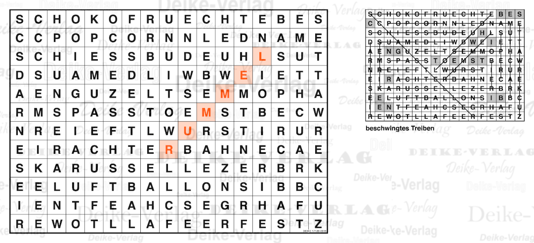 Jahrmarkt - Buchstabensalate