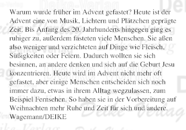 Warum wurde früher Advent gefastet?
