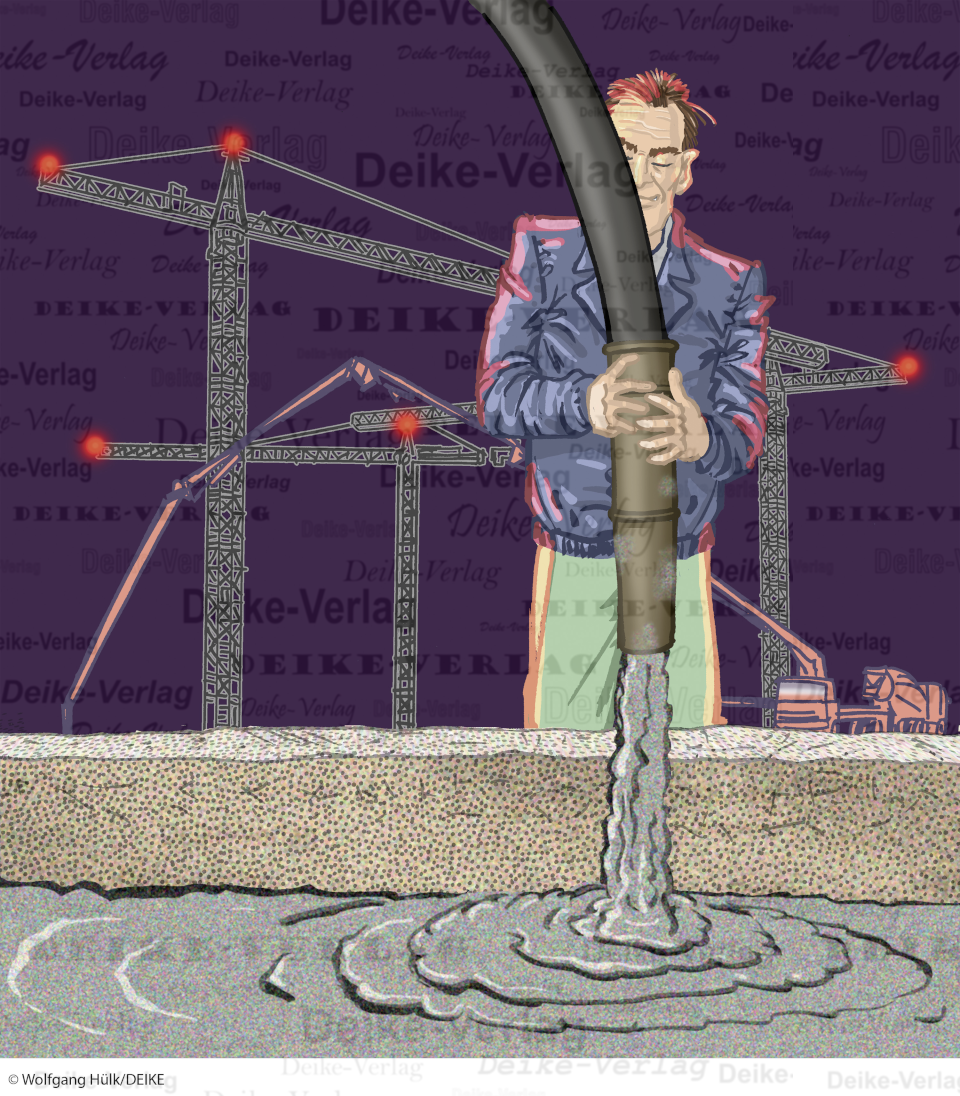 Baustelle mit Beton