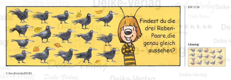 Raben -  Irmi die Rätselbiene KW 3724