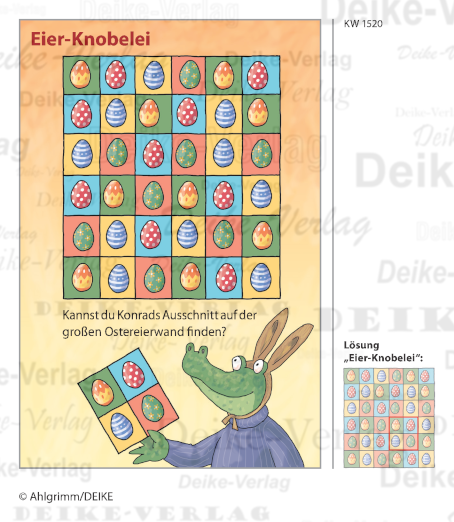 Eierknobelei - Konrad das Krokodil