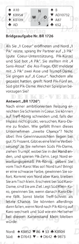 Bridgeaufgabe KW 1726