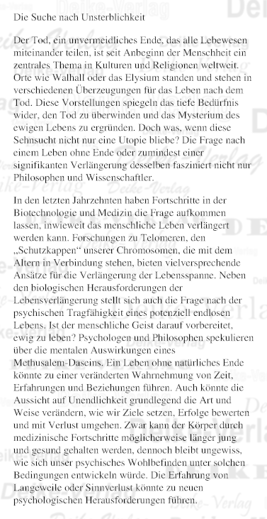 Unsterblichkeit