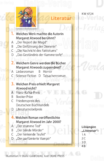 Margaret Atwood - Quiz KW 4724