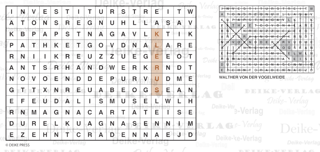 Mittelalter - Buchstabensalate