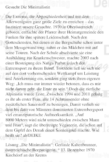 Gerlinde Kaltenbrunner - Personenrätsel KW 0126